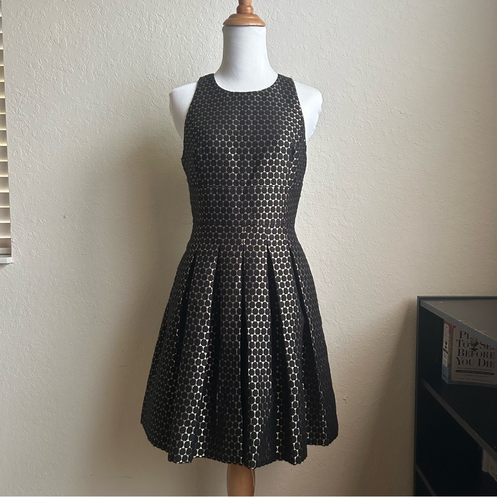 Banana Republic - Metallic Jacquard Fit and Flare Dress